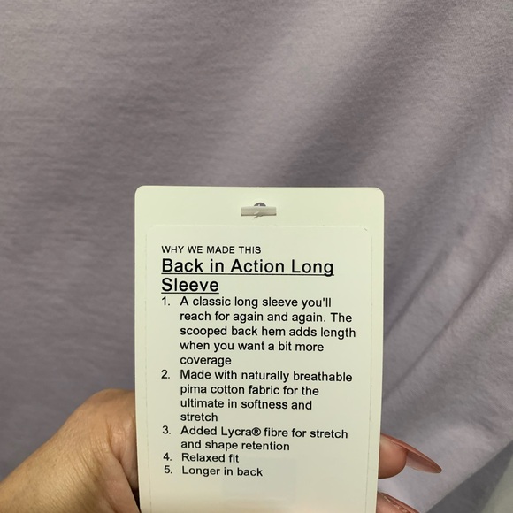 Lululemon Back in Action Long Sleeve - Picture 8 of 8